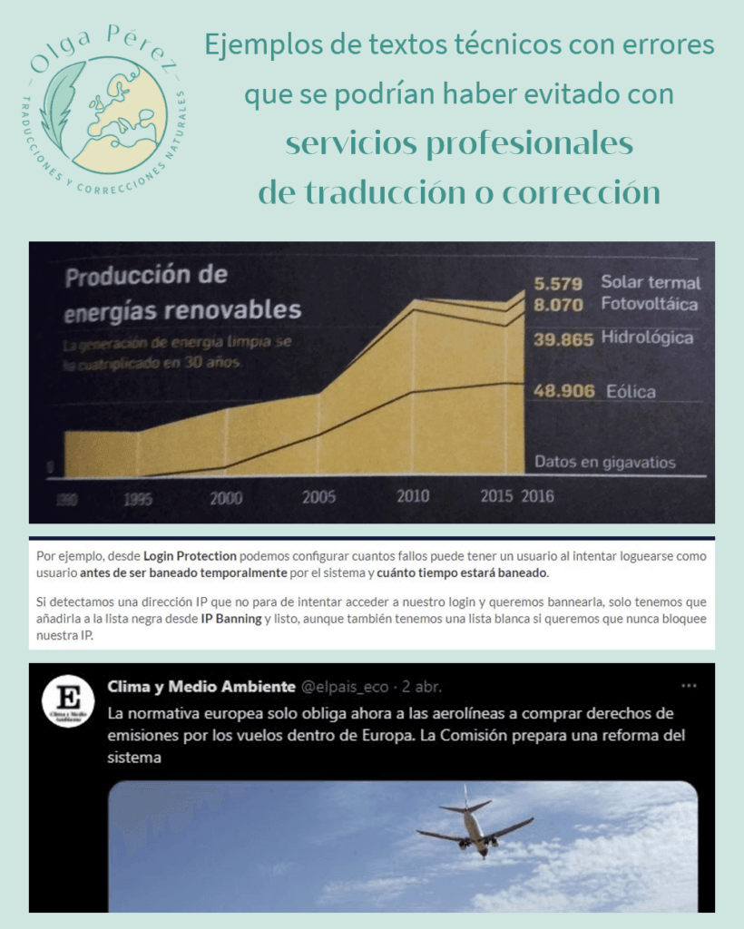 Textos técnicos que se podrían mejorar con una traducción profesional